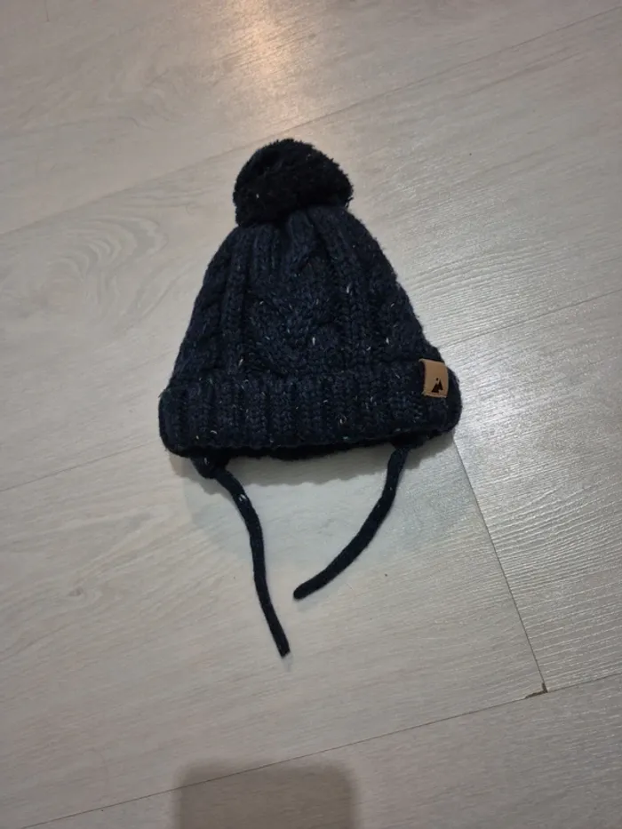 Ensemble bonnet et tour de cou bleu hiver - photo numéro 3