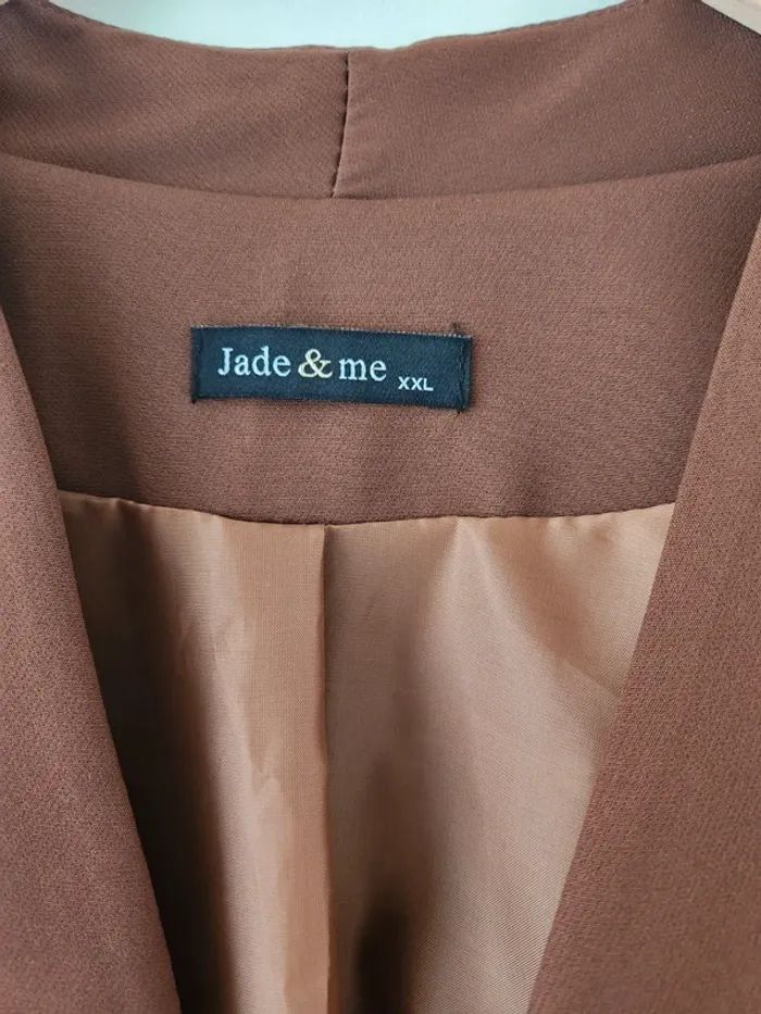 Veste tailleur camel – Jade & Me – Taille XXL - photo numéro 7