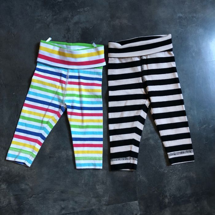 2 leggings à rayures 3 mois H&M