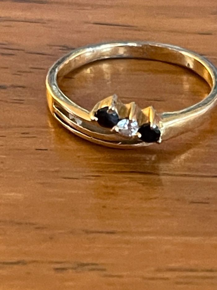 Bague toi & moi vintage avec pierres TDD 55