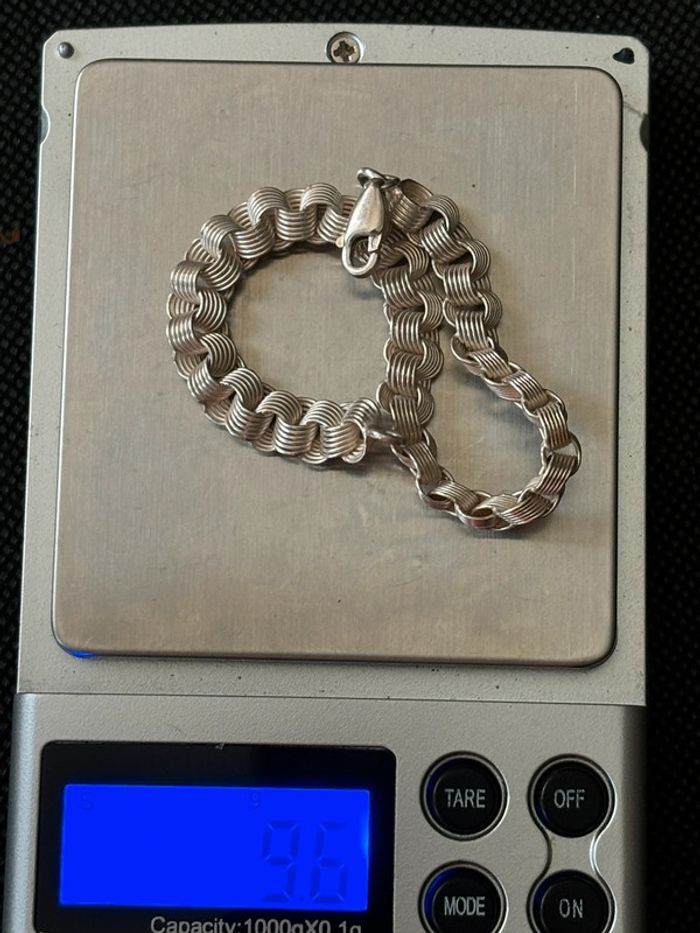 Joli bracelet plat en argent massif femme TBE - photo numéro 6