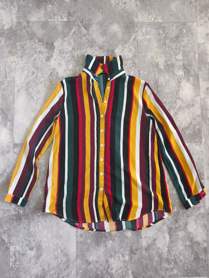 Chemise rayée multicolore Prettylittlething taille 34 - photo numéro 1