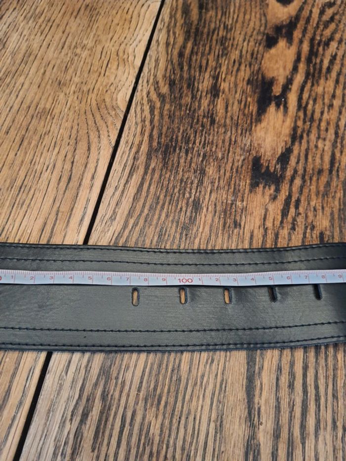 Jolie Ceinture noire cuir 1906 by Blue Star 100cm - photo numéro 13