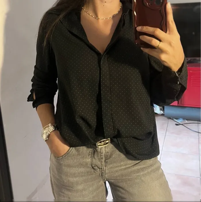 Chemise chic parisienne à pois - quasi neuve - taille M