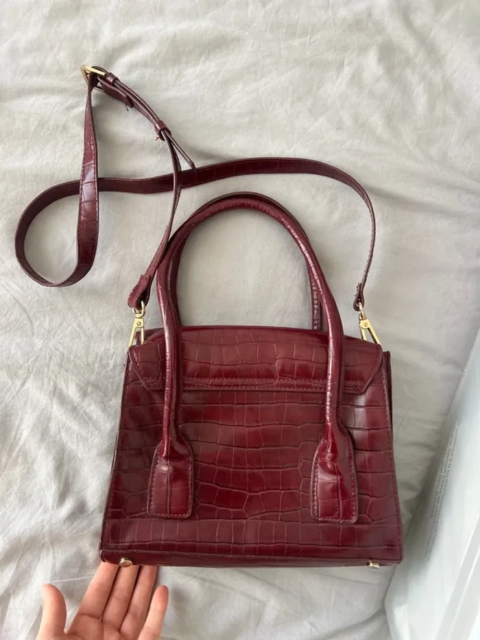 Sac à main bordeaux Zara - photo numéro 3