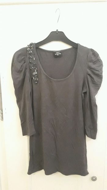 Blouse manches 3/4 grise TM