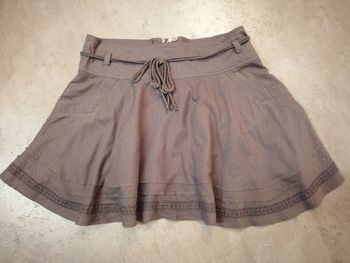 Jupe courte marron/taupe Taille 38 Spot
