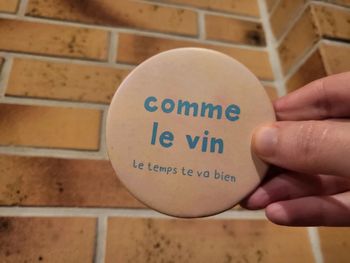 Aimant magnet - comme le vin le temps te va bien