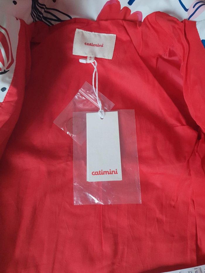 Veste manteau coupe-vent ciré Catimini taille 6 mois neuf avec étiquettes - photo numéro 3