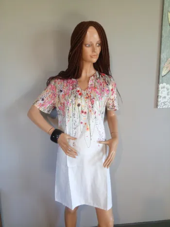 Robe d'été Shein (neuf, blanc), M / 38 / 10
