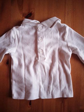 Polo blanc taille 3 mois