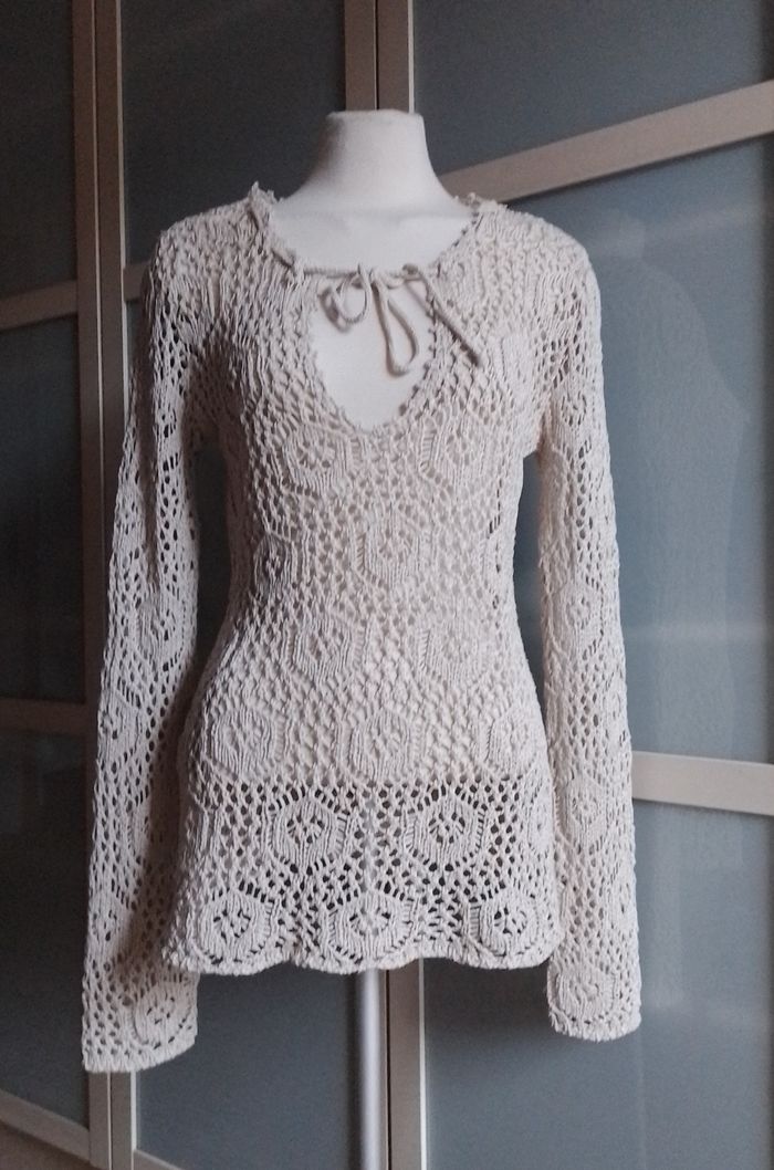 Tunique / pull en crochet taille L - photo numéro 3