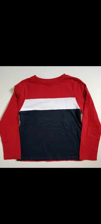 Polo bleu blanc rouge 6 ans