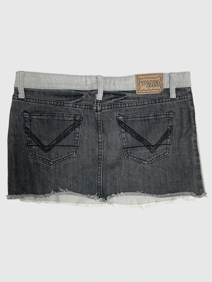 Denim Skirt Jupe jean Volcom black and grey Womens 38 - photo numéro 2