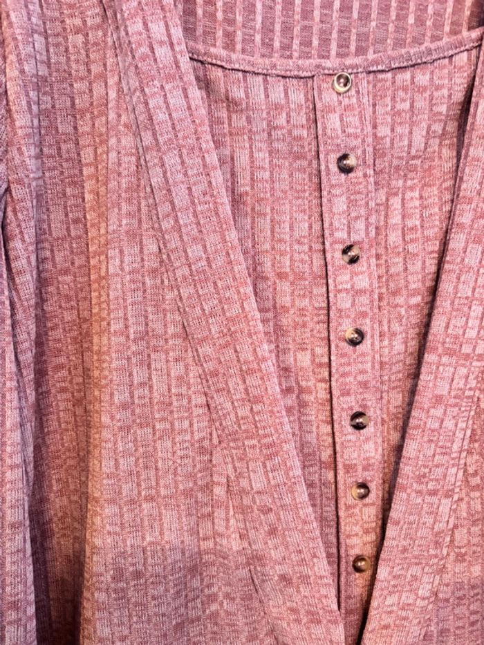 Neuf - T-shirt à manches longues vieux rose - photo numéro 2