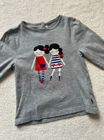 T-shirt gris cadet Rousselle 24 mois
