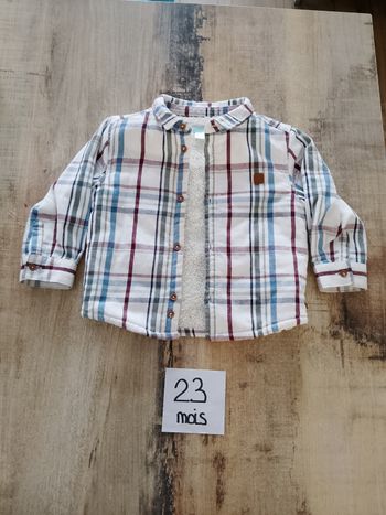 Veste sur chemise manches longues bébé garçon 23 mois obaïbi