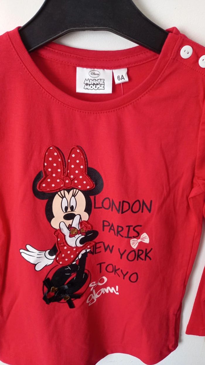 Tee shirt manches longues minnie
