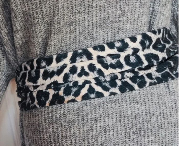 💎grosse ceinture cuir noir et doré vintage rare créateur 80s luxe créateur boucle tigre léopard - photo numéro 7