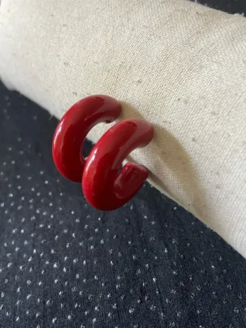 Créoles rouges 25mm
