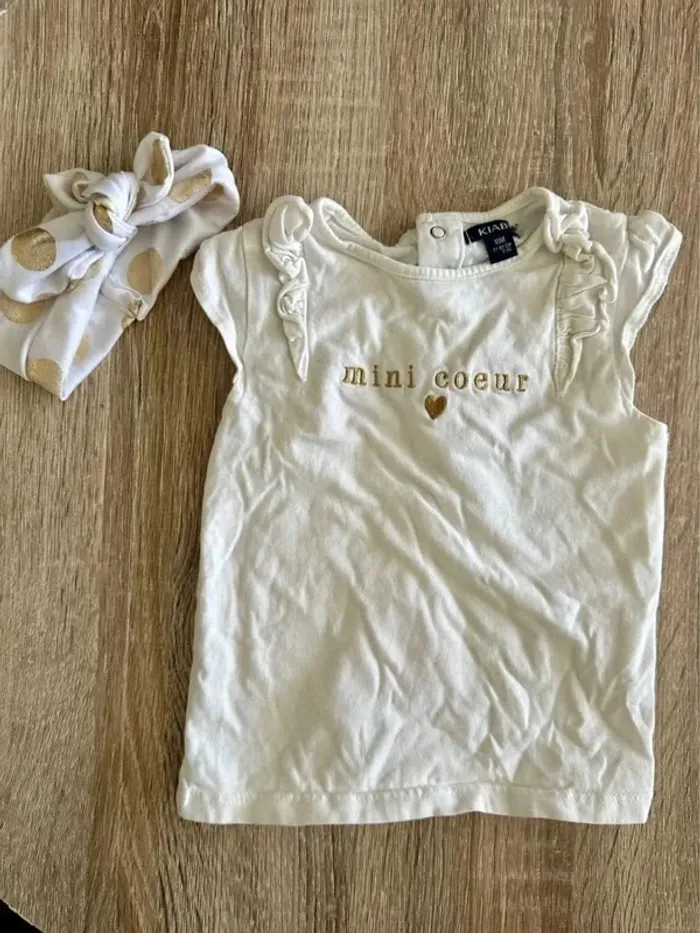 T-shirt débardeur mini cœur 18 mois - photo numéro 2