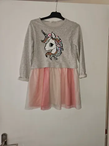Robe à sequins licorne 4/6 ans