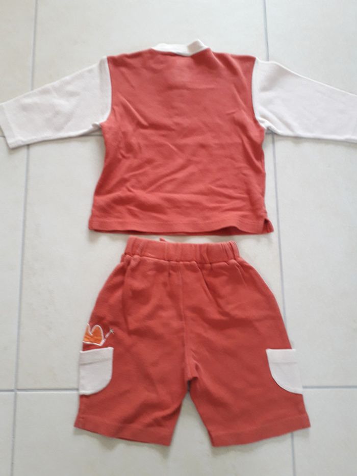 Ensemble t-shirt + short - 18 mois - photo numéro 2