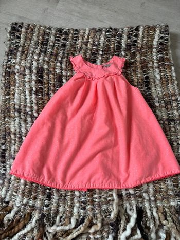 Robe fille en coton rose Grain de blé 2 ans