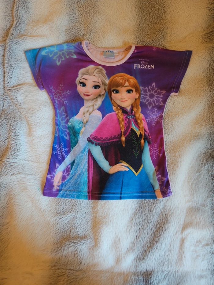 Tee-shirt manches courtes reine des neiges/ frozen