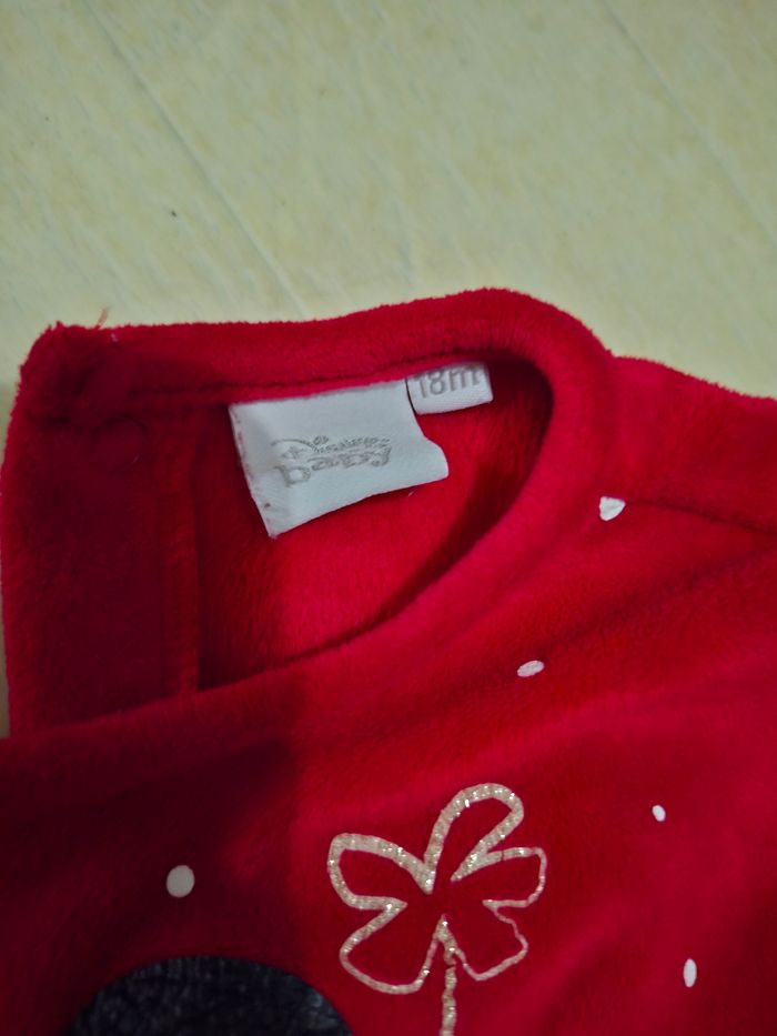 Pyjama rouge Mickey Disney Baby 18 mois - photo numéro 3