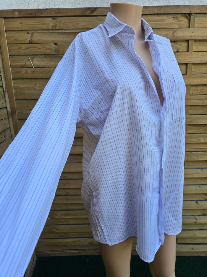 Chemise à rayures mixte 🍒vintage 90🍒taille L/XL - photo numéro 3