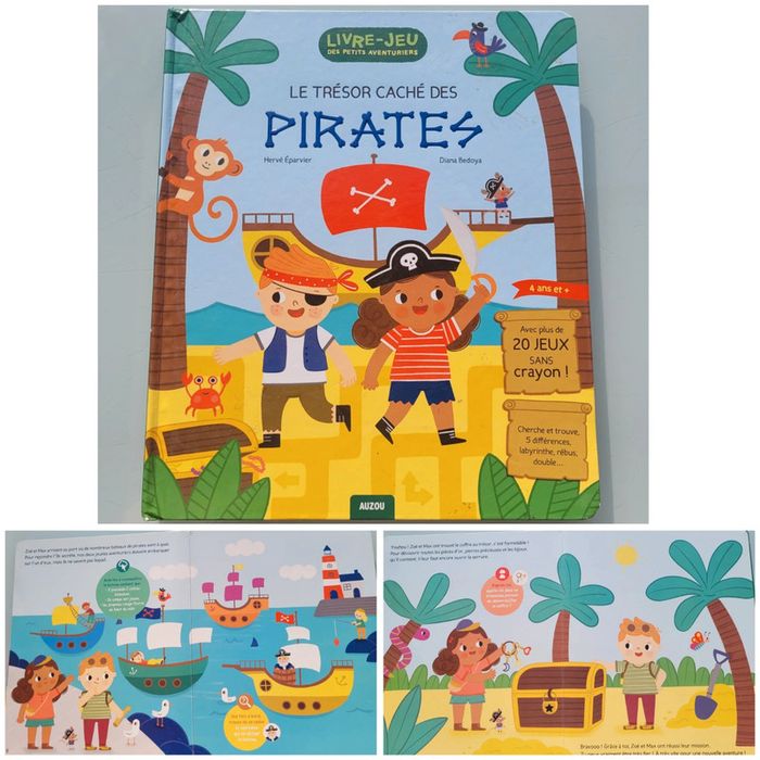 Livre jeu Le Trésor caché des Pirates, les petits aventuriers auzou