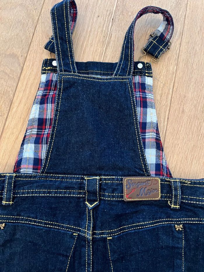 Robe salopette en jean sergent major 6 ans neuf sans étiquette - photo numéro 4