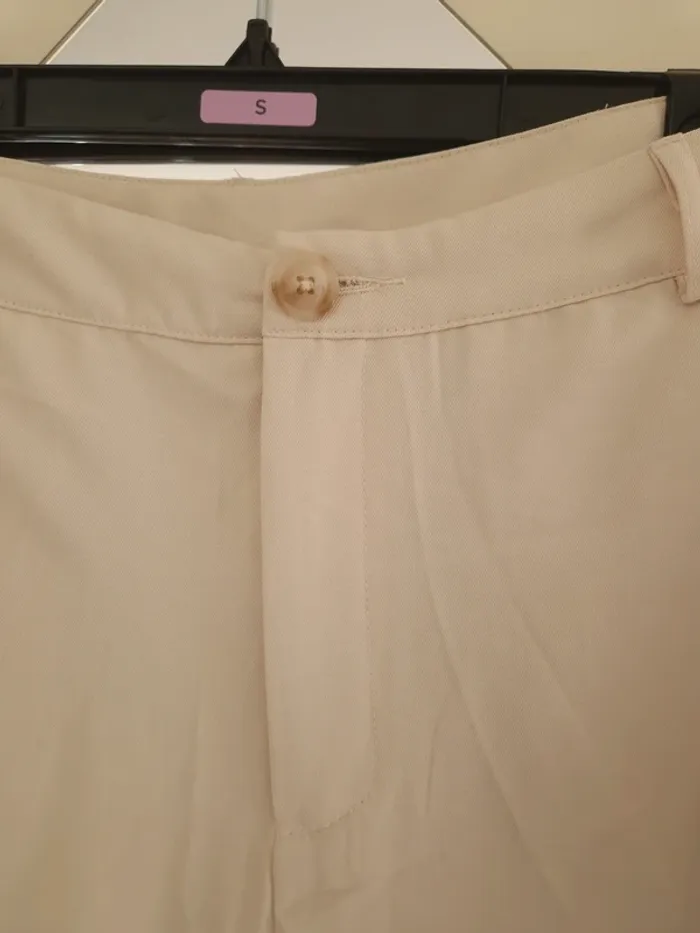 Pantalon fluide crème taille S - photo numéro 3
