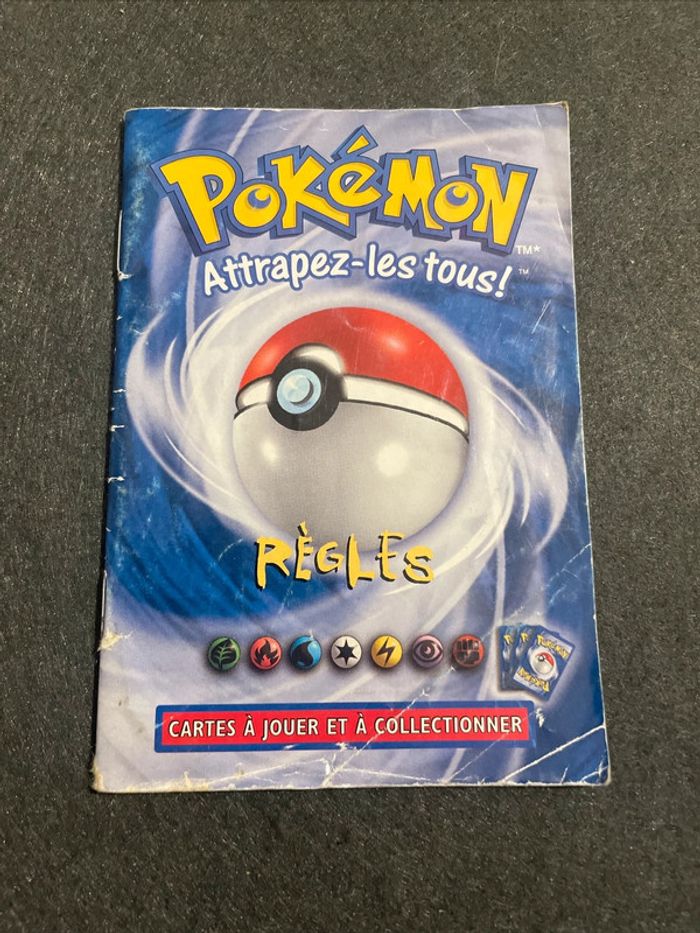 Livret Règles Pokémon Attrapez les Tous Set De Base 1999