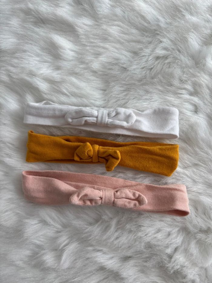 Lot de 3 bandeaux Kiabi 0/6 mois coton