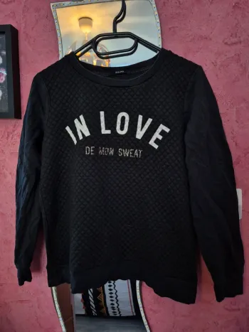 Pull noir à motifs Mim