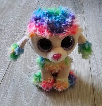 Peluche ty chien caniche multicolore neuf