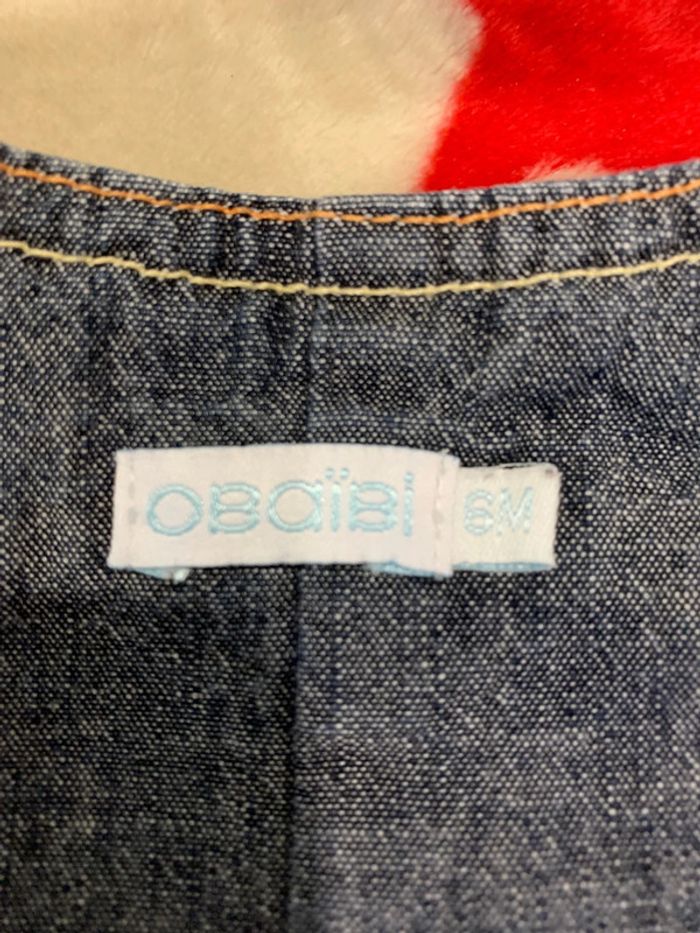 Robe Salopette Obaïbi Bleue Et Orange 6M - photo numéro 9