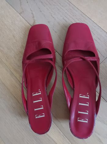 Mules rouges  T 38 ELLE