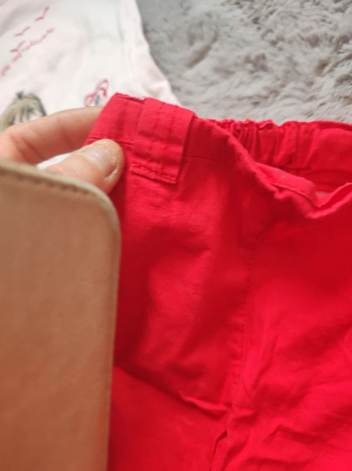 Ensemble rose et rouge manches courtes orchestra 6 mois - photo numéro 9