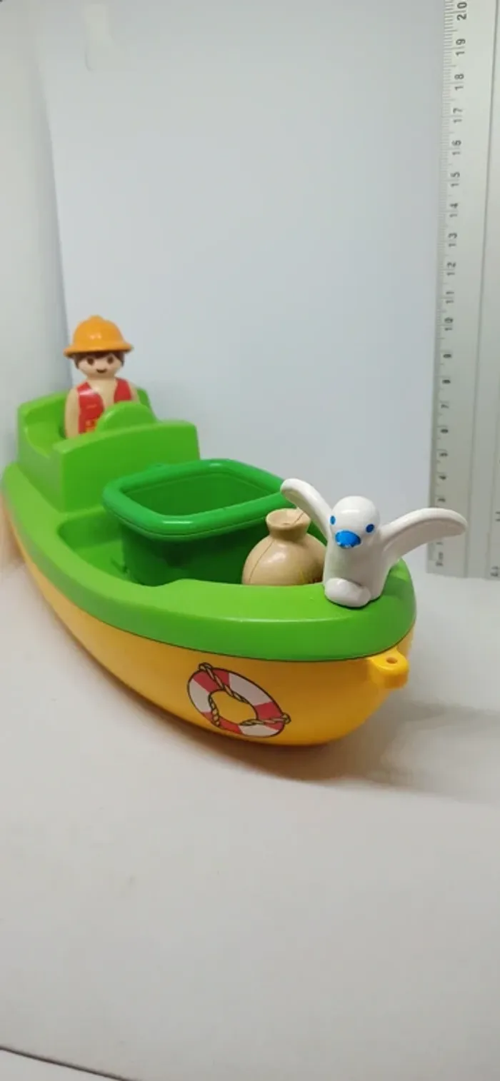 Bateau de pêche avec mouette playmobil 123