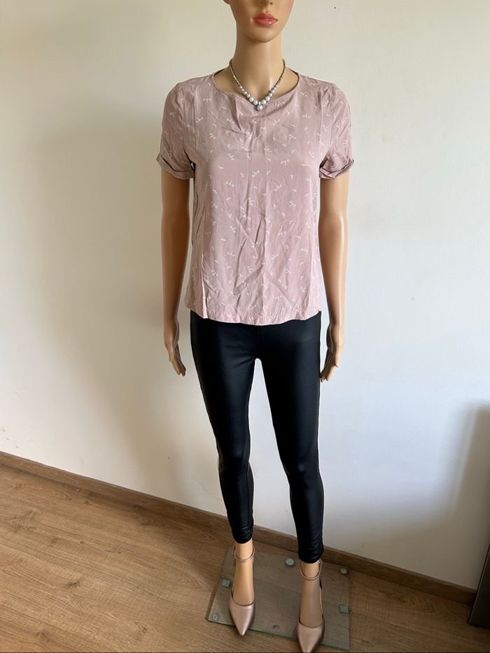 Blouse beige à manches courtes Esprit taille S excellent état - photo numéro 3