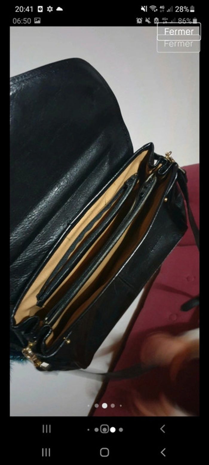 Magnifique sac en cuir vintage - photo numéro 5