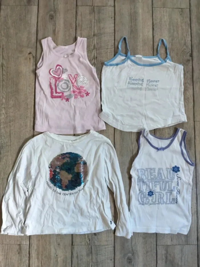 Gros lot de vêtements fille 5-6 ans + donne une ceinture - photo numéro 8