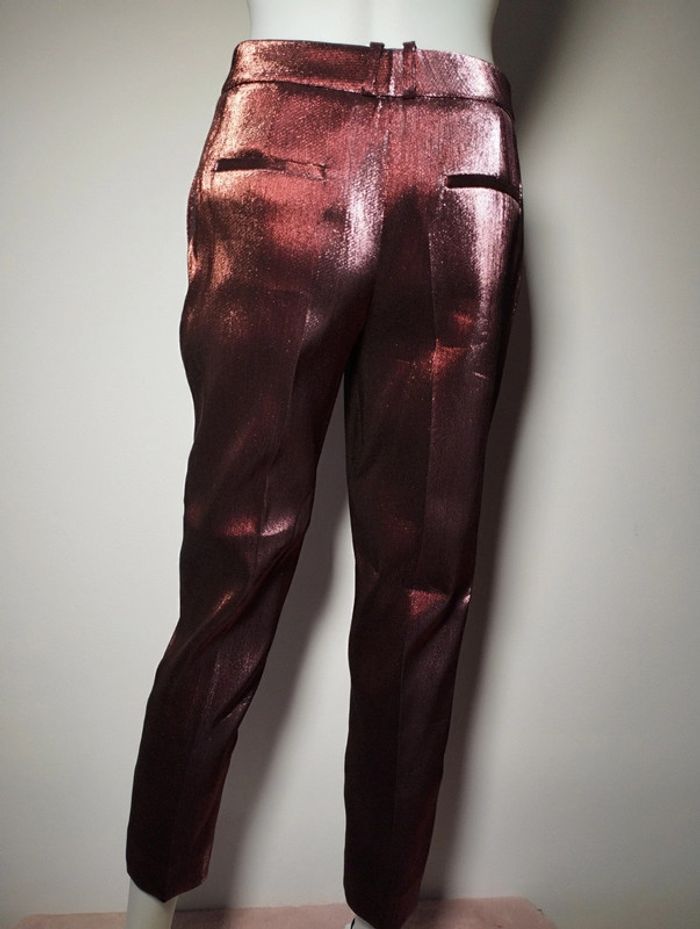 Pantalon Promod taille 36 coupe cigarette métallisé - photo numéro 6