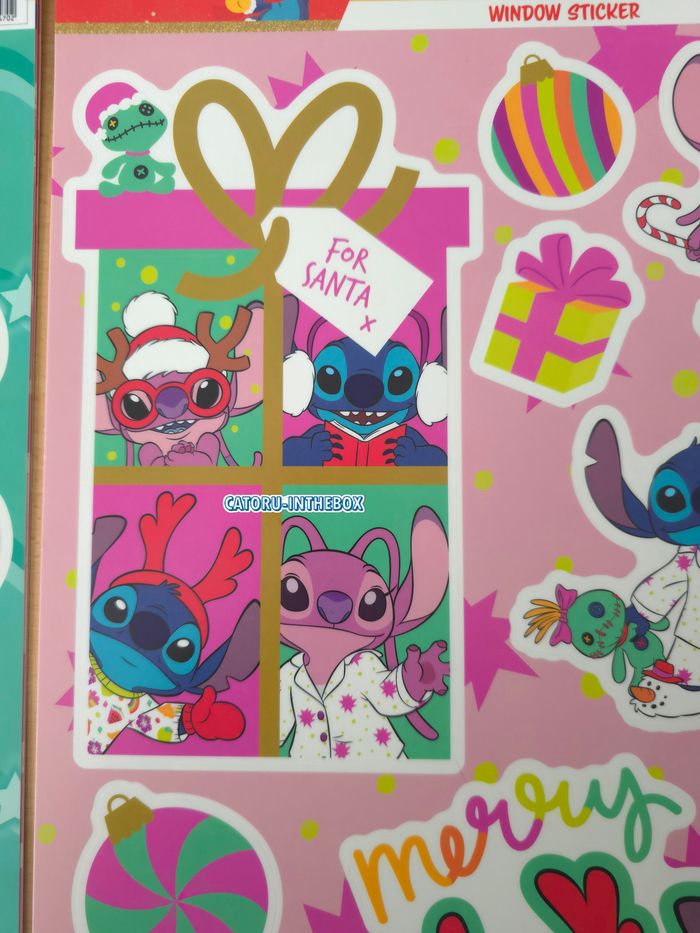 2 Planche autocollants stickers Disney Stitch Angel Souillon Noel Christmas - photo numéro 4
