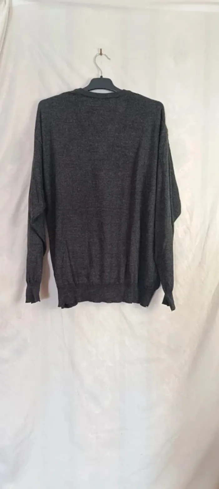 170- pull homme gris foncé, enzo di milano, Taille XL - photo numéro 4