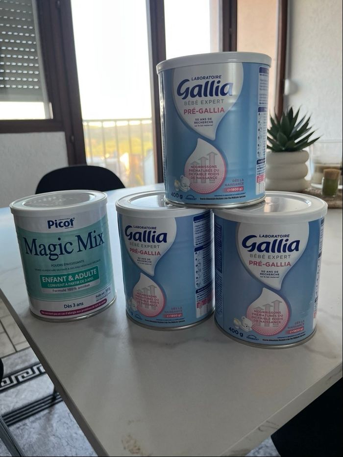 Lait pour prématuré et épaississant