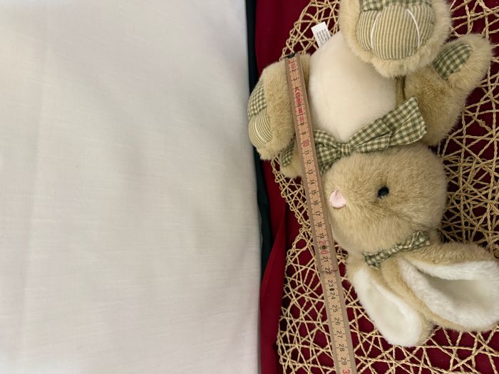 Peluche lapin flo vichy vert - photo numéro 3